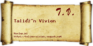 Talián Vivien névjegykártya